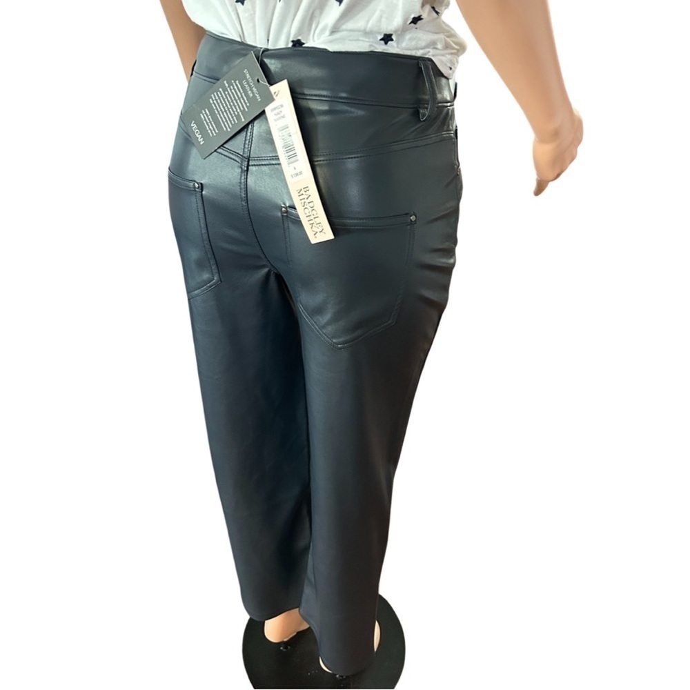 Badgley Mischka 5 Pocket Boyfriend Baddie Cropped Pants Navy Marine Blue Size 4 - Picture 6 of 13